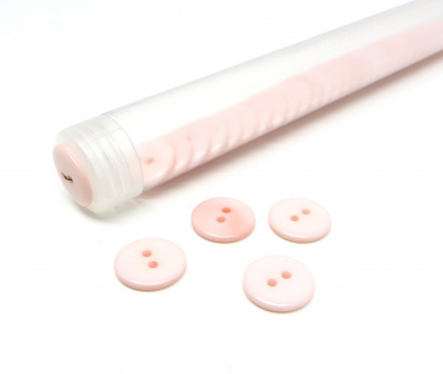 Пуговицы 36 шт ц  розовый 15мм в тубе