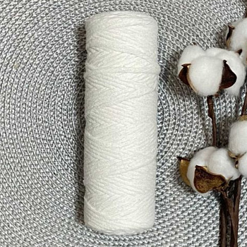 Шпагат хлопковый крученый 3 мм (Ванильный)  100м