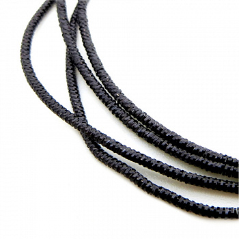 Канитель (трунцал) мягкая, фигурная KAN/MN1-24  глянец, черный