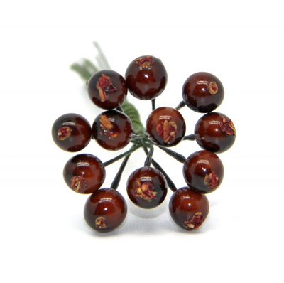 Декоративный букетик "Рукоделие" Ягоды (коричневый), DKB193D