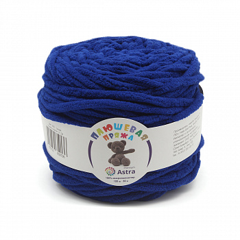 Пряжа Astra Premium "Плюшевая" 100гр. 80м, 100% п/э (2шт/упак) (620, синий)
