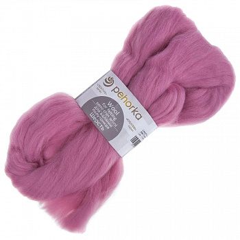 Шерсть для валяния 100% полутонкая шерсть, 50 г, №0266 ликер , упак (10шт.)