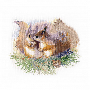 Набор для вышивания «Овен» 1305 "Белочки"30*25 см