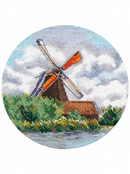 Набор для вышивания «Овен» 1297 Миниатюра. Мельница 15 х 15 см