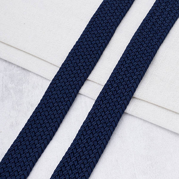 3Al296 Стропа ременная плетеная эластичная (30% латекс, 70% полиэстер) 34мм*22,86м (03 т.синий)