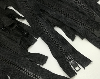 Набор молний трактор тип 5, 1 бегунок, 10 шт, 50-75 см, черный