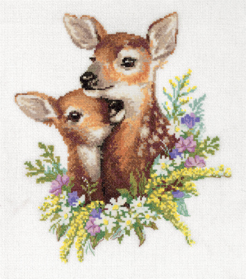Набор для вышивания "PANNA" J-7127 "Оленята"28.5 x 34 см