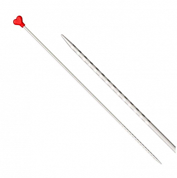 Спицы прямые алюминий, с квадратным кончиком addiNovel Jackenstrickn №5, 35 см, 2 шт.