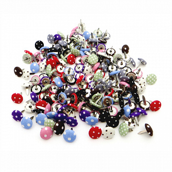 Брадсы тканевые «Рукоделие» BR (180шт.)  (BR18002P , Горошек)