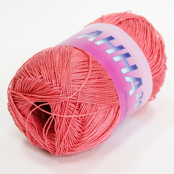 Анна 20, пряжа для ручного вязания 50г/330м (525, коралл)