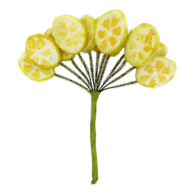 Декоративный букетик "Рукоделие" Лимонные дольки, DKB003