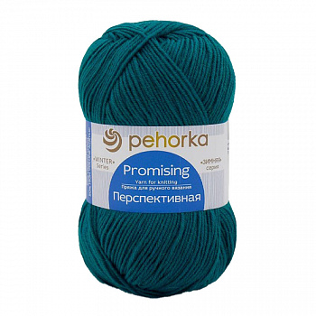Перспективная, пряжа для ручного вязания  (515, зеленая бирюза)