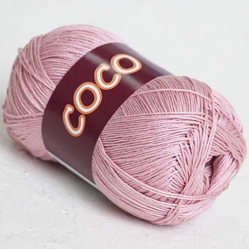 Коко (VITA Cotton), пряжа для ручного вязания (3866, пыльно-розовый)