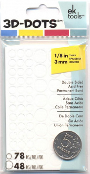 Объемные клейкие кружки EK Tools 3D Dots