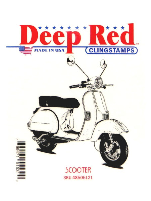 Резиновый штамп «Scooter», 7,1x7,8см