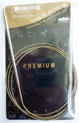 Спицы круговые супергладкие, никель, ADDI 105-7, 80 см, №4.0