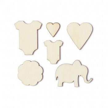 Набор деревянных украшений  "American Crafts" Studio Calico 331589 «Story Time»34шт.