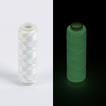 Нитки для вышивания "Gamma" V150/2 Люминесцентные 100% полиэстер, 10 х 200я/183 м, белые