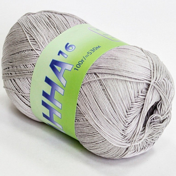 Анна 16, пряжа для ручного вязания 100г/530м (373 светло-серый)