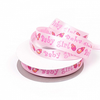 Лента атласная с рисунком арт.TBY.R-55 шир. 15мм цв.01 розов. уп.22,86 м