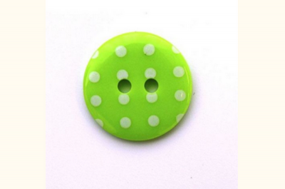 Пуговицы в тубе Q7125-FSS Горошек 24L,(441-салатовый) 36 шт.