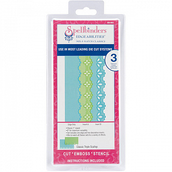 Набор ножей Spellbinders® Edgeabilities® "Классический тройной гребешок"