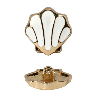 Пуговицы 20мм  CTX 0155 ДУ золото/белый  5шт/упак