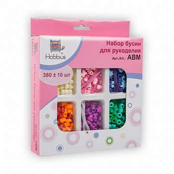 Набор бусин для рукоделия "Hobbius" ABM №01 ассорти