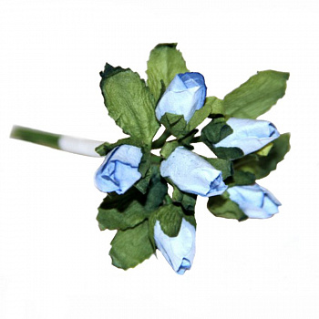 Декоративный букетик "Рукоделие" DKB051B Розы (голубой )