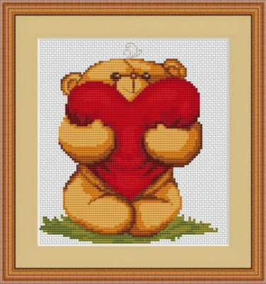 Набор для вышивания «Luca-S» B170 Плюшевый мишка с сердечком