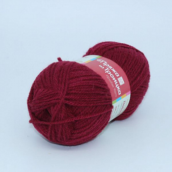 Подмосковная, пряжа для ручного вязания  (07, бордо)