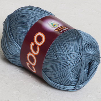 Коко (VITA Cotton), пряжа для ручного вязания (4331, св. джинс)