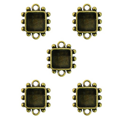 Заготовка для украшения Квадраты 1 - 5шт (Бронза)