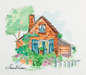 Набор для вышивания "PANNA" DE-7010 ( ДЕ-7010 ) "Уютный домик"21.5 x 21 см