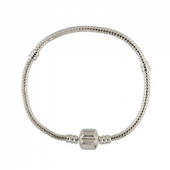 Браслет плетеный "Zlatka" RBM, под серебро (21 см)