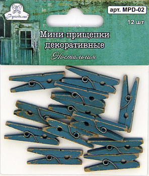 Мини-прищепки декоративные Рукоделие™ "Ностальгия" (12шт.)