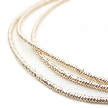 Канитель мягкая, гладкая KAN/MF1-03  глянец, белое золото