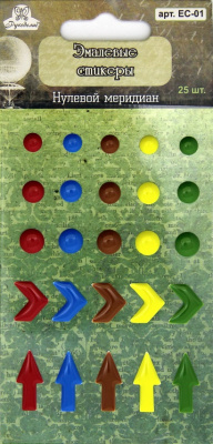 Эмалевые стикеры Рукоделие™ "Нулевой меридиан"