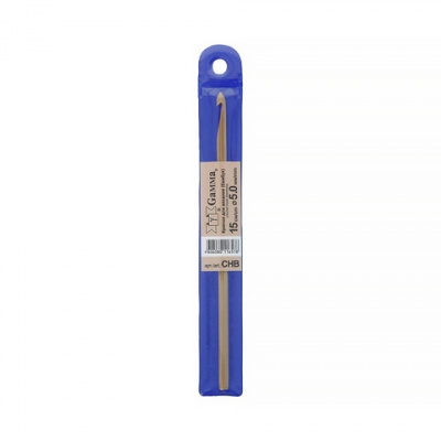 Крючок для вязания "Gamma" CHВ d 5.0 мм  15 см бамбук