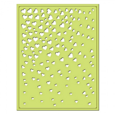 Набор ножей Spellbinders® Shapeabilities® Decorative Card Front  "Каскад сердец"