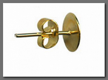 Швензы для бисера "Zlatka" гвоздики DC-072/10 №1 под золото (10 шт.)