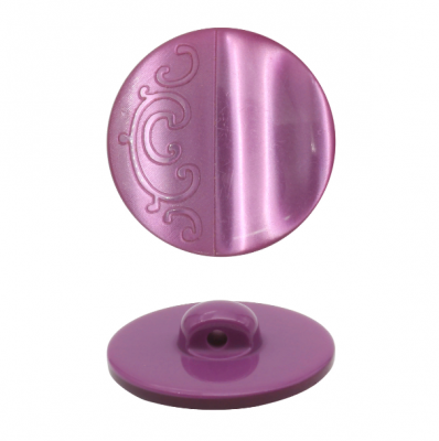 Пуговица в тубе костюмная с узором на ножке, 600543 - 34L,цвет фиолетовый упак/24шт
