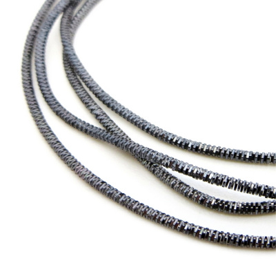 Канитель (трунцал) мягкая, фигурная KAN/MN1-23  глянец, серый