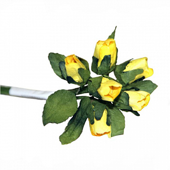 Декоративный букетик "Рукоделие" DKB051B Розы (желтый)