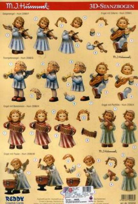 Аппликация "Хуммель"бумажная  вырубная  для объемных рисунков, 210х297 мм