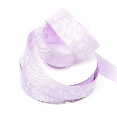 Лента декоративная арт.TBY.R-63.1 шир. 25 мм цв.0,1 сирень  уп.22,86 м