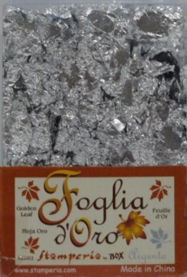 Хлопья для золочения, 3гр серебряный. KER02