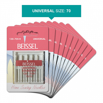 Иглы д/бытовых швейных машин Универсальные (Universal), 5 шт, № 70, 130-705 H/блистер, BEISSEL