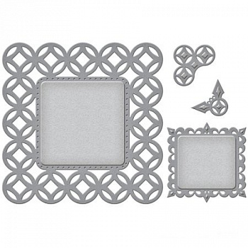 Набор ножей Spellbinders® Nestabilities® "Декоративные узоры круги контемпо"