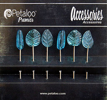 Шпильки декоративные "Petaloo" 1475-005 Glass Ornament Pins х 6 шт.-Blue